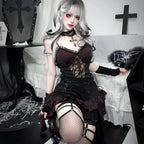 Dark Gothic Vest Short Set HA29718