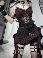 Dark Gothic Vest Short Set HA29718