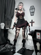 Dark Gothic Vest Short Set HA29718