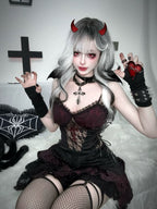 Dark Gothic Vest Short Set HA29718