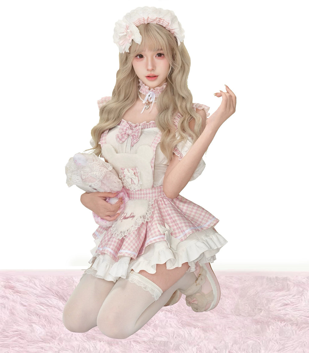 Sweet Pink Plaid Set HA29720