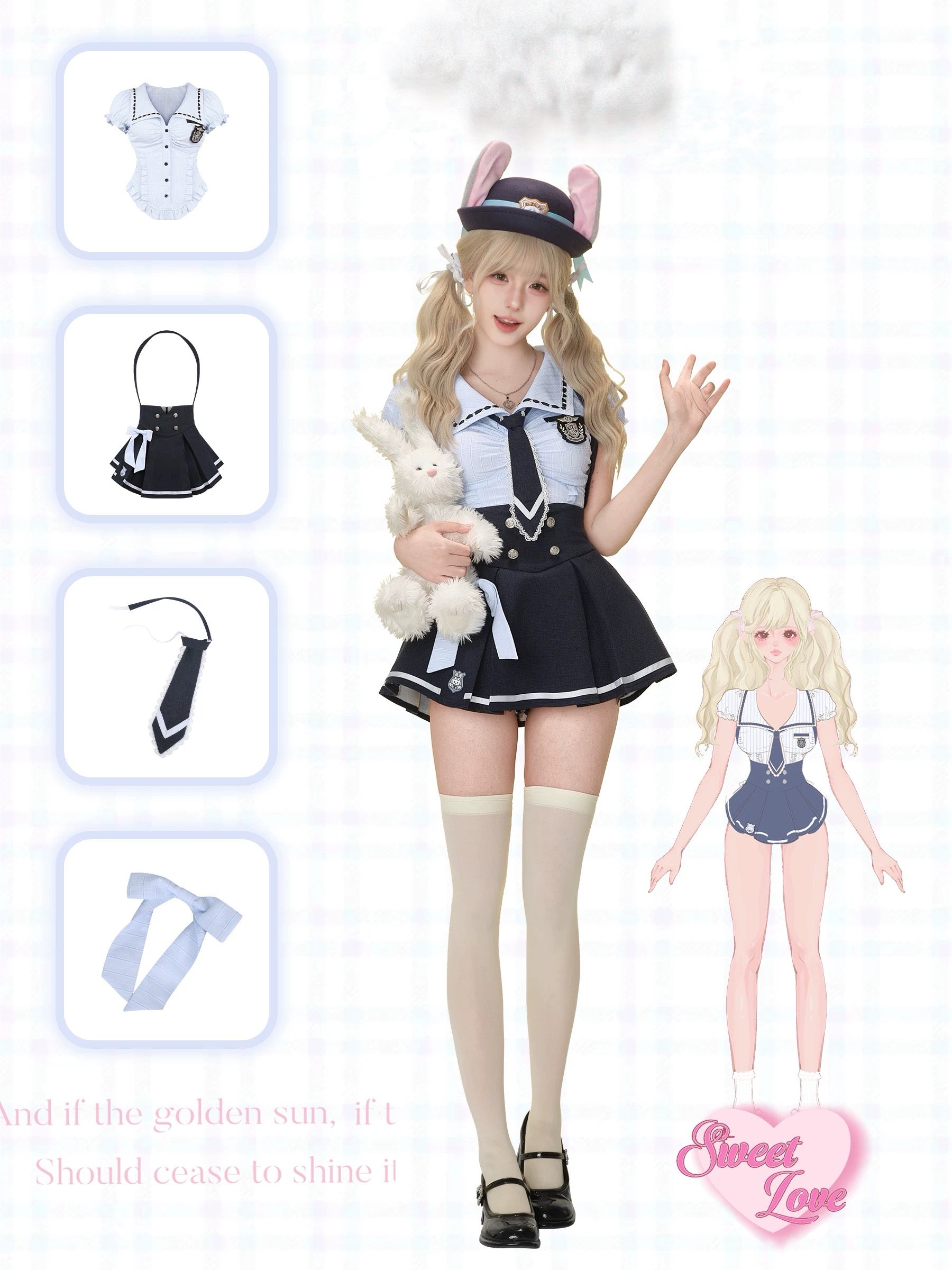 "Bunny Officer" Set HA29724