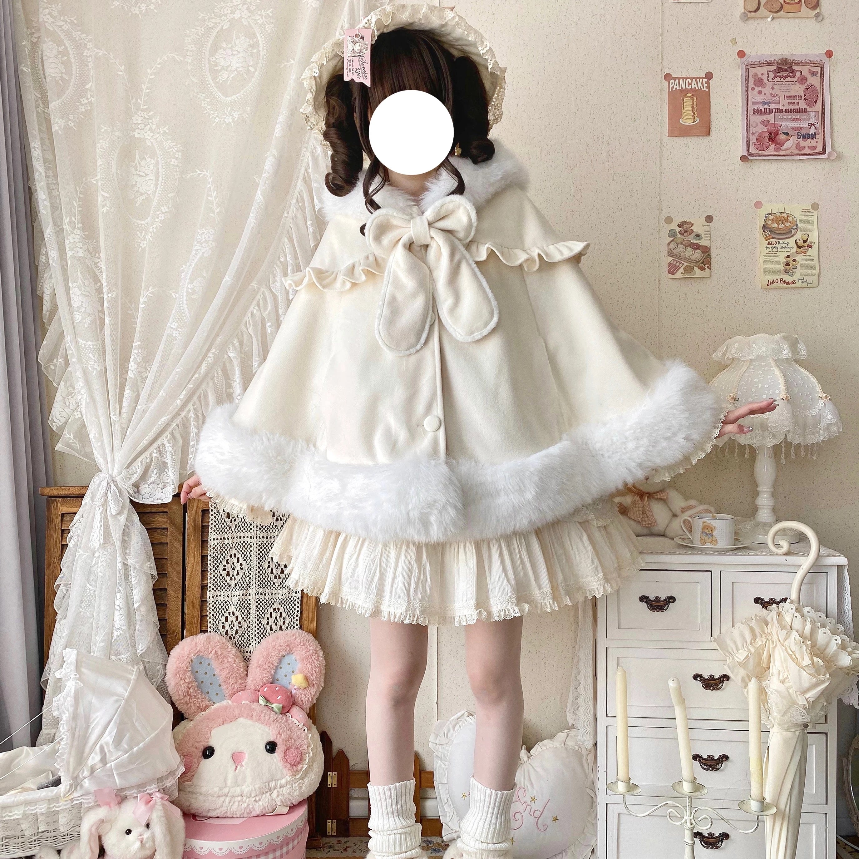 Lop-Eared Lolita Cape Coat HA29726