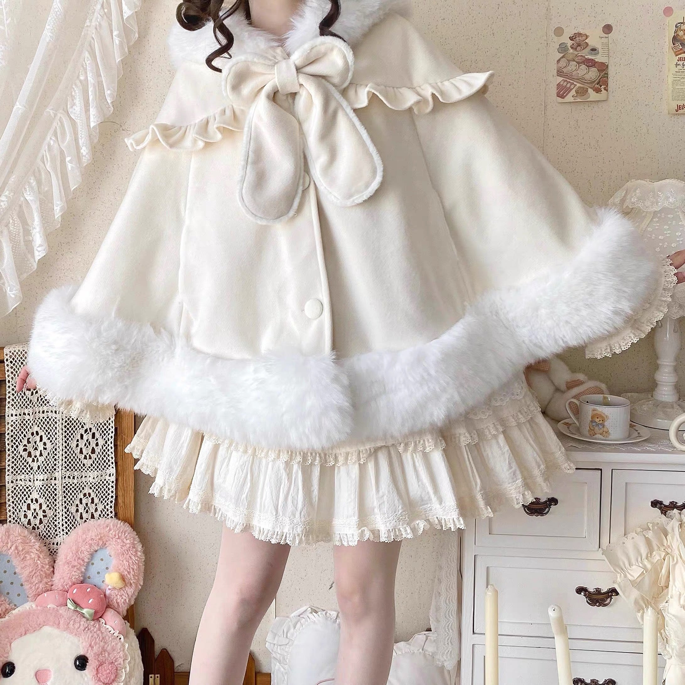 Lop-Eared Lolita Cape Coat HA29726