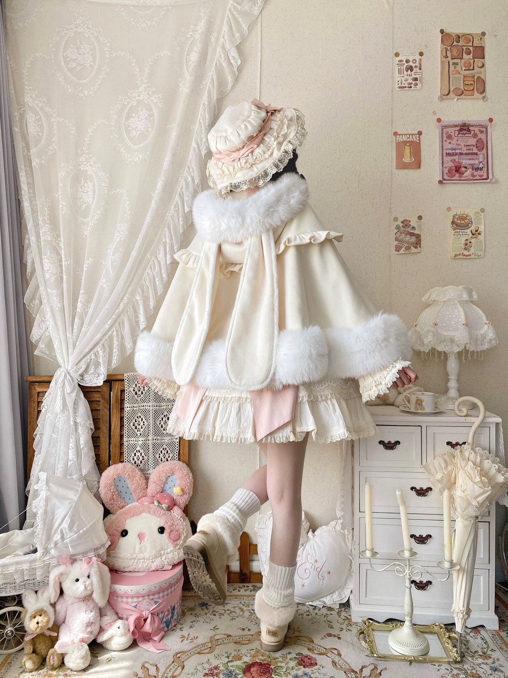 Lop-Eared Lolita Cape Coat HA29726