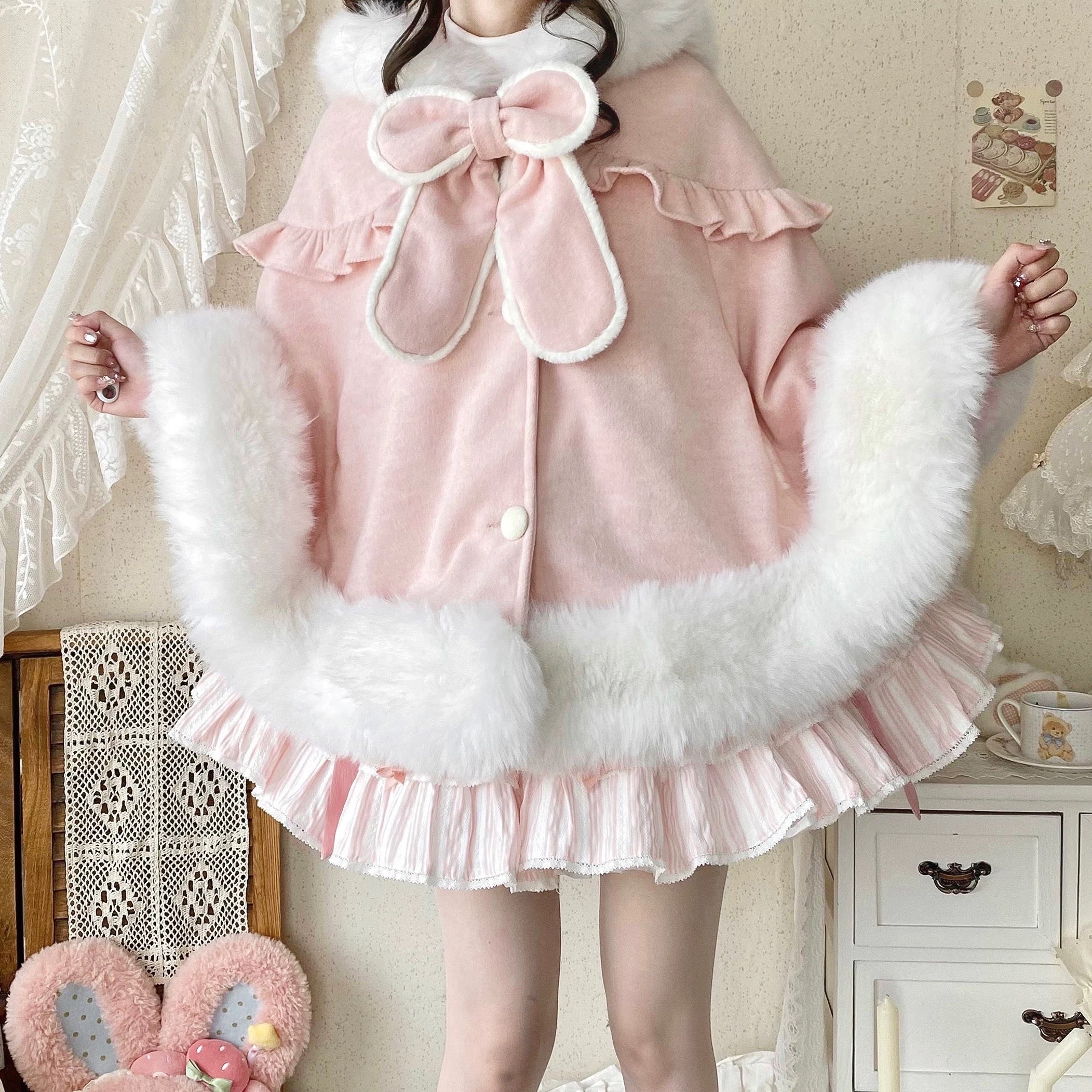 Lop-Eared Lolita Cape Coat HA29726