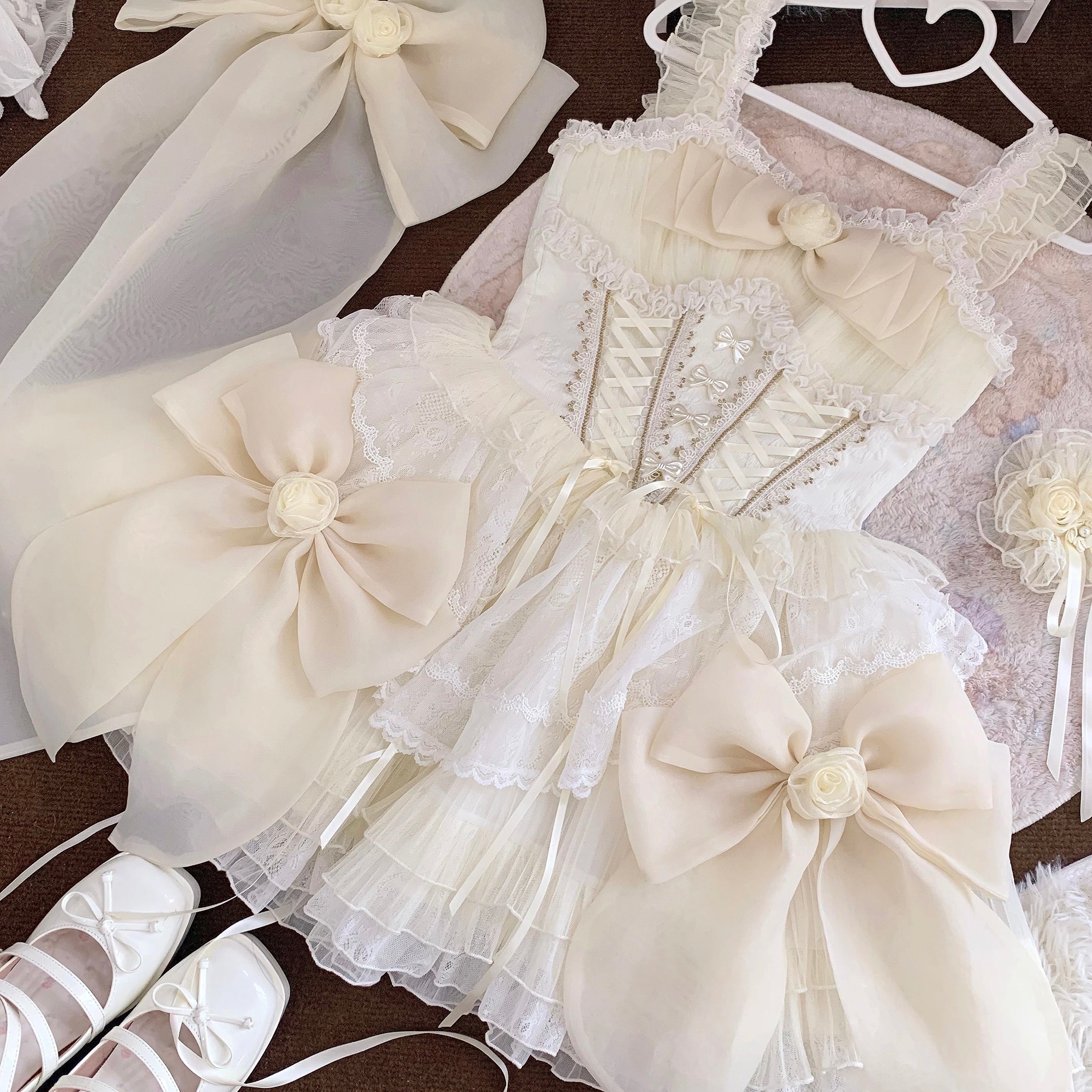 Gentle Beige Lolita Dress HA29729