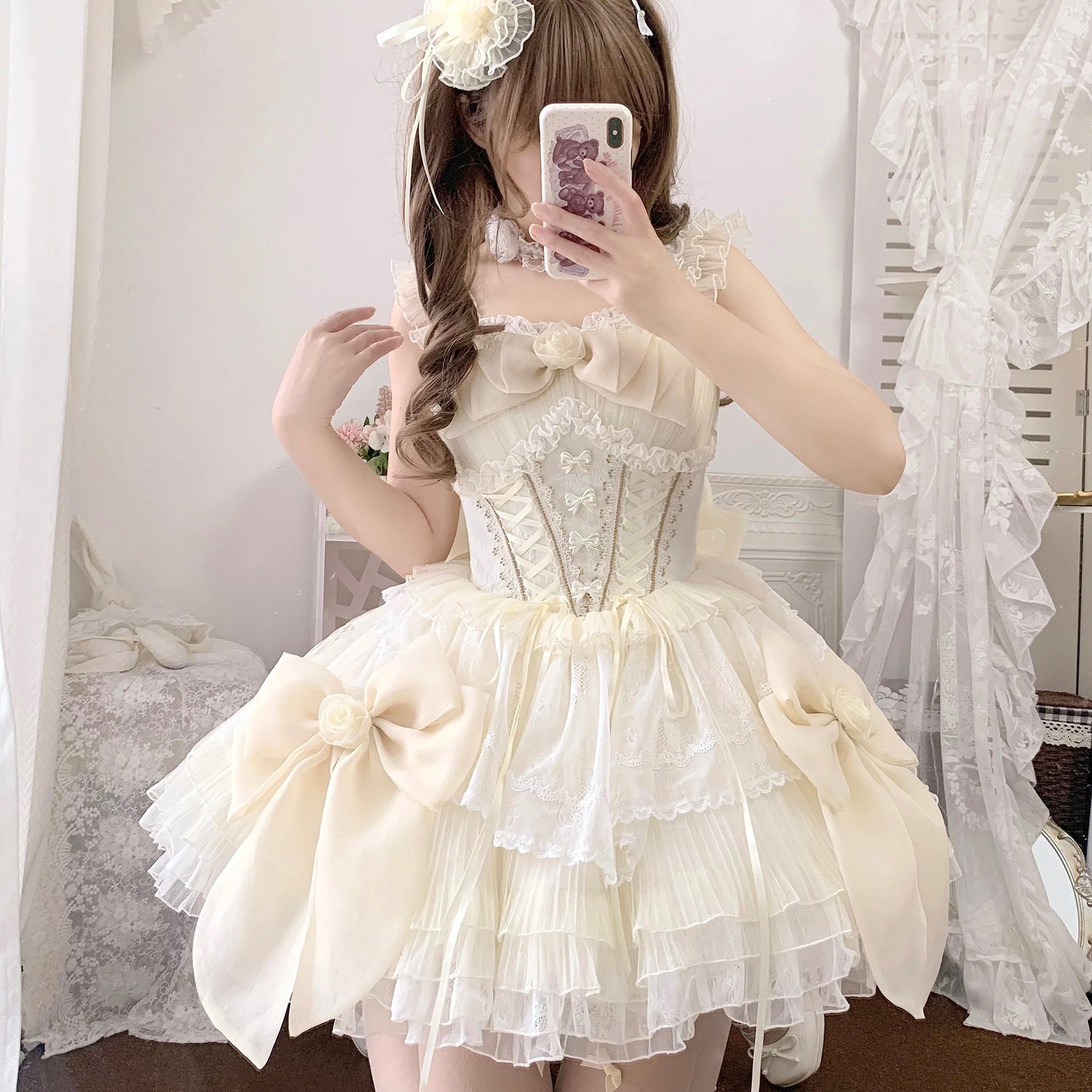 Gentle Beige Lolita Dress HA29729