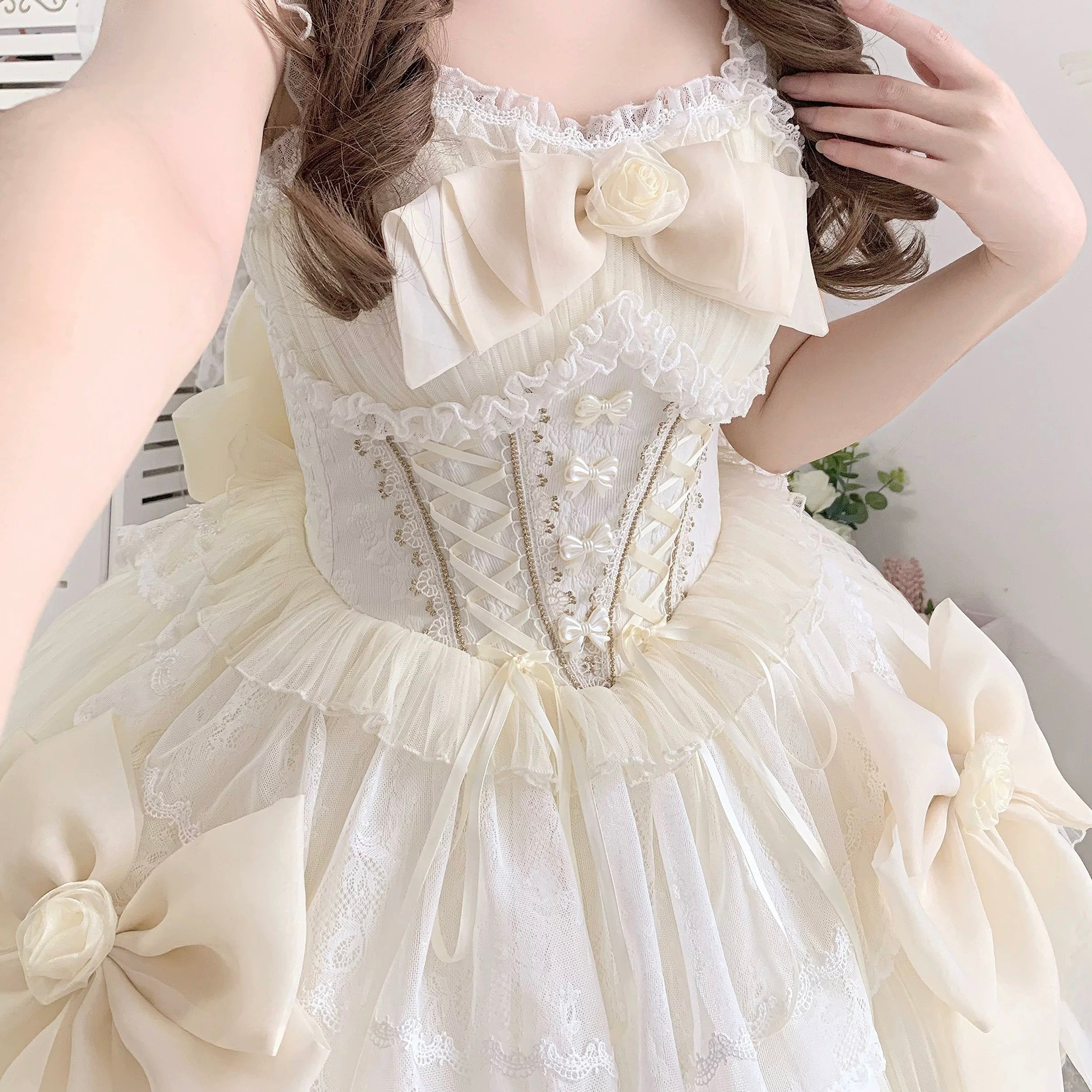 Gentle Beige Lolita Dress HA29729