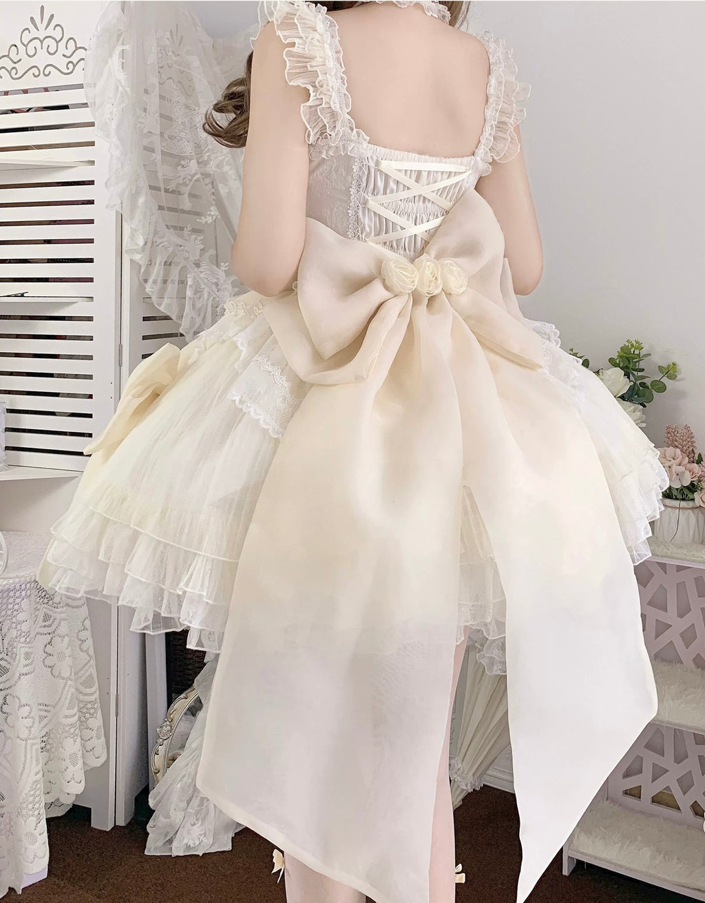 Gentle Beige Lolita Dress HA29729
