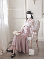 Sweet Pink and White Bow Set HA29744