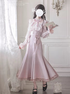 Sweet Pink and White Bow Set HA29744