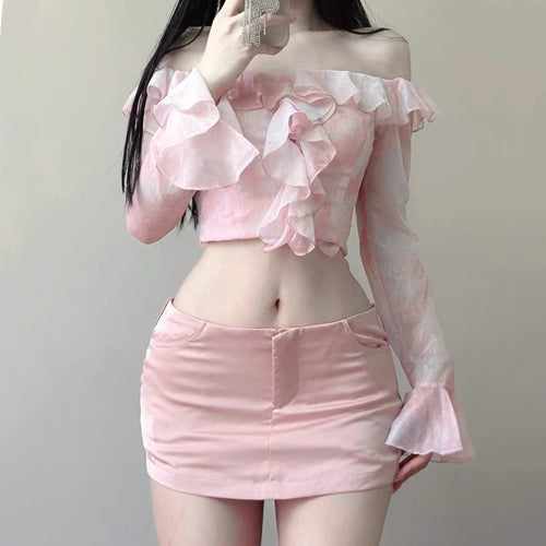 Pastel pink two-piece set HA2246