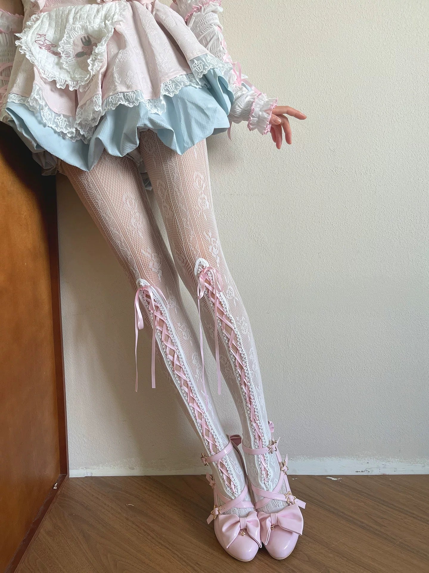 Ribbon lace socks HA29748