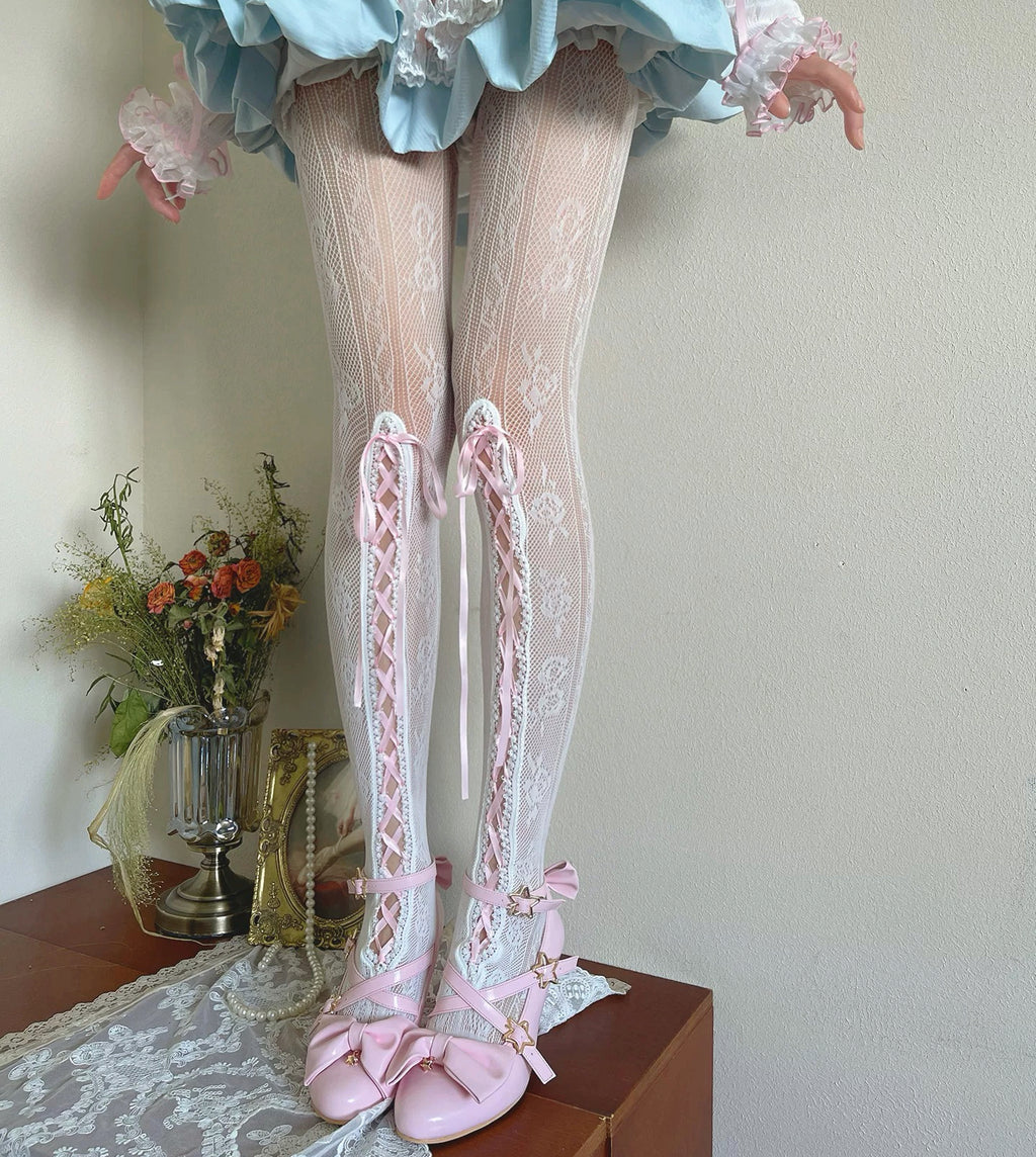 Ribbon lace socks HA29748