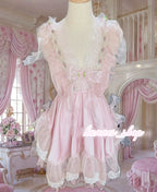 Pink lace bow dress HA29751