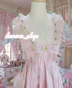 Pink lace bow dress HA29751