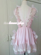 Pink lace bow dress HA29751