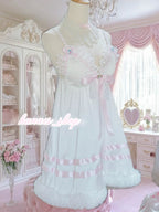 Sweet Lace Plush Trim Dress HA29753