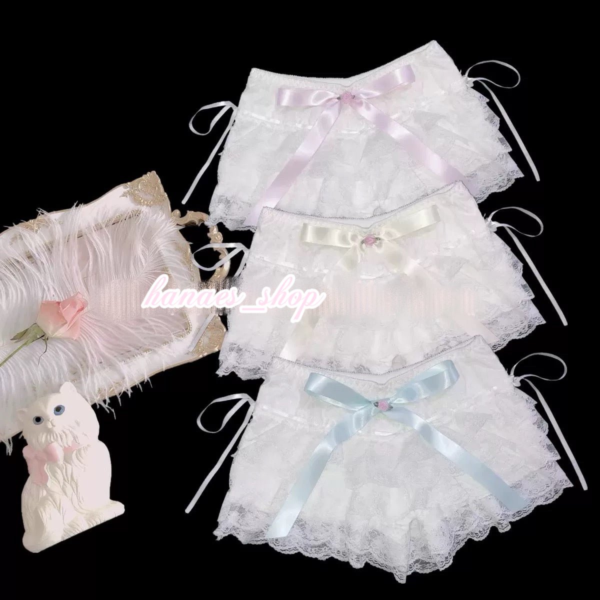 Lace bow shorts HA29754