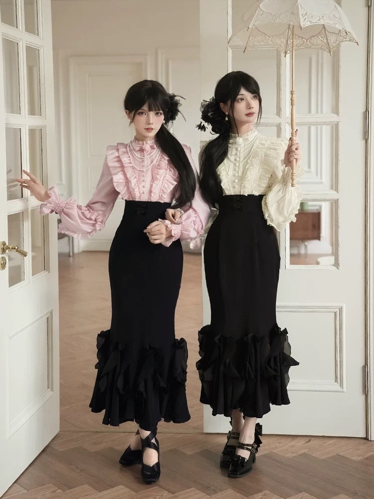 Gentle fishtail skirt suit  HA2976