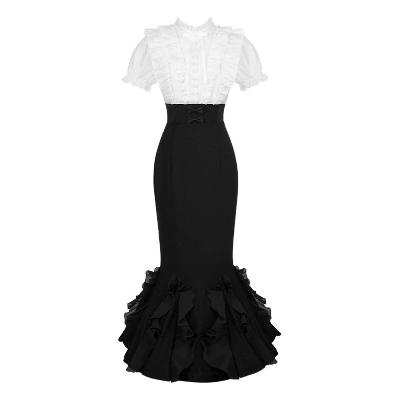 Gentle fishtail skirt suit  HA2976