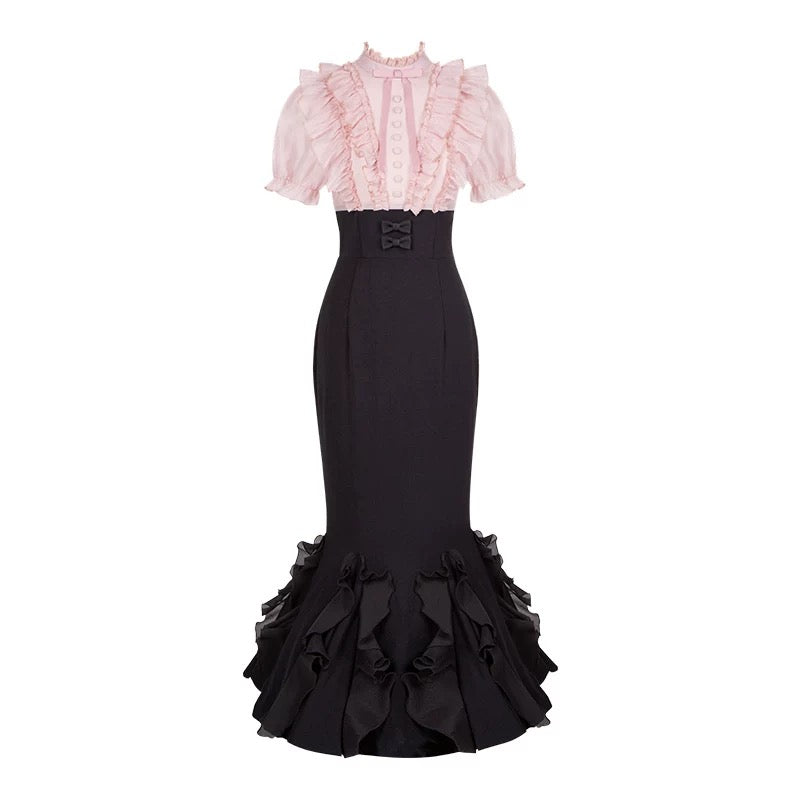 Gentle fishtail skirt suit  HA2976