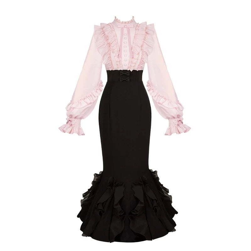 Gentle fishtail skirt suit  HA2976