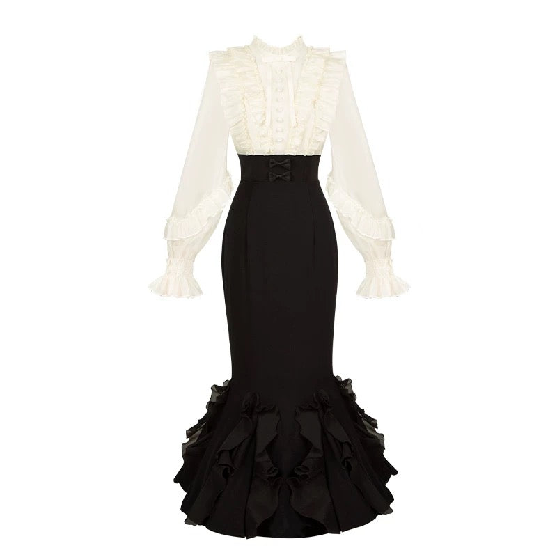 Gentle fishtail skirt suit  HA2976