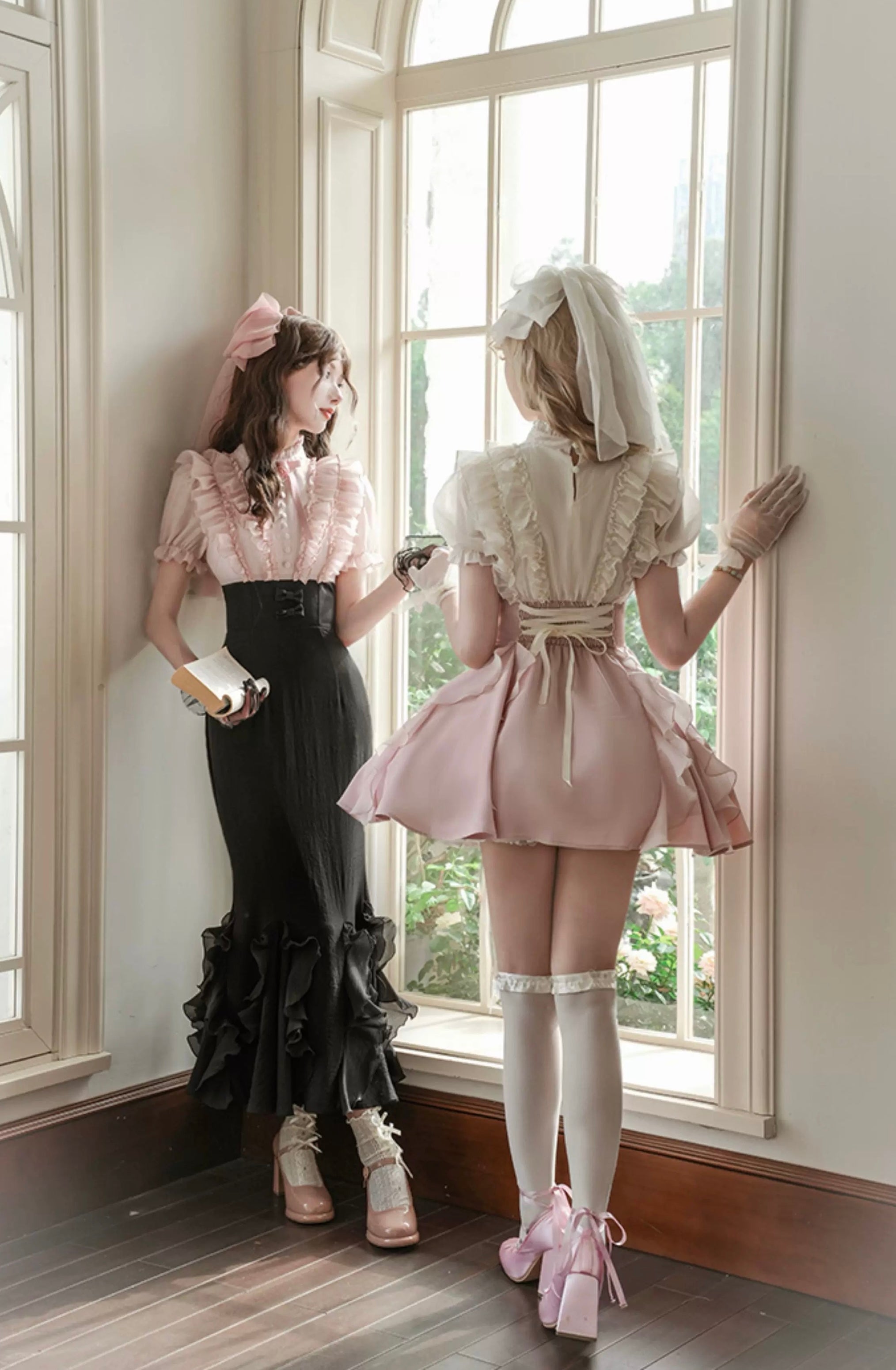 Gentle fishtail skirt suit  HA2976
