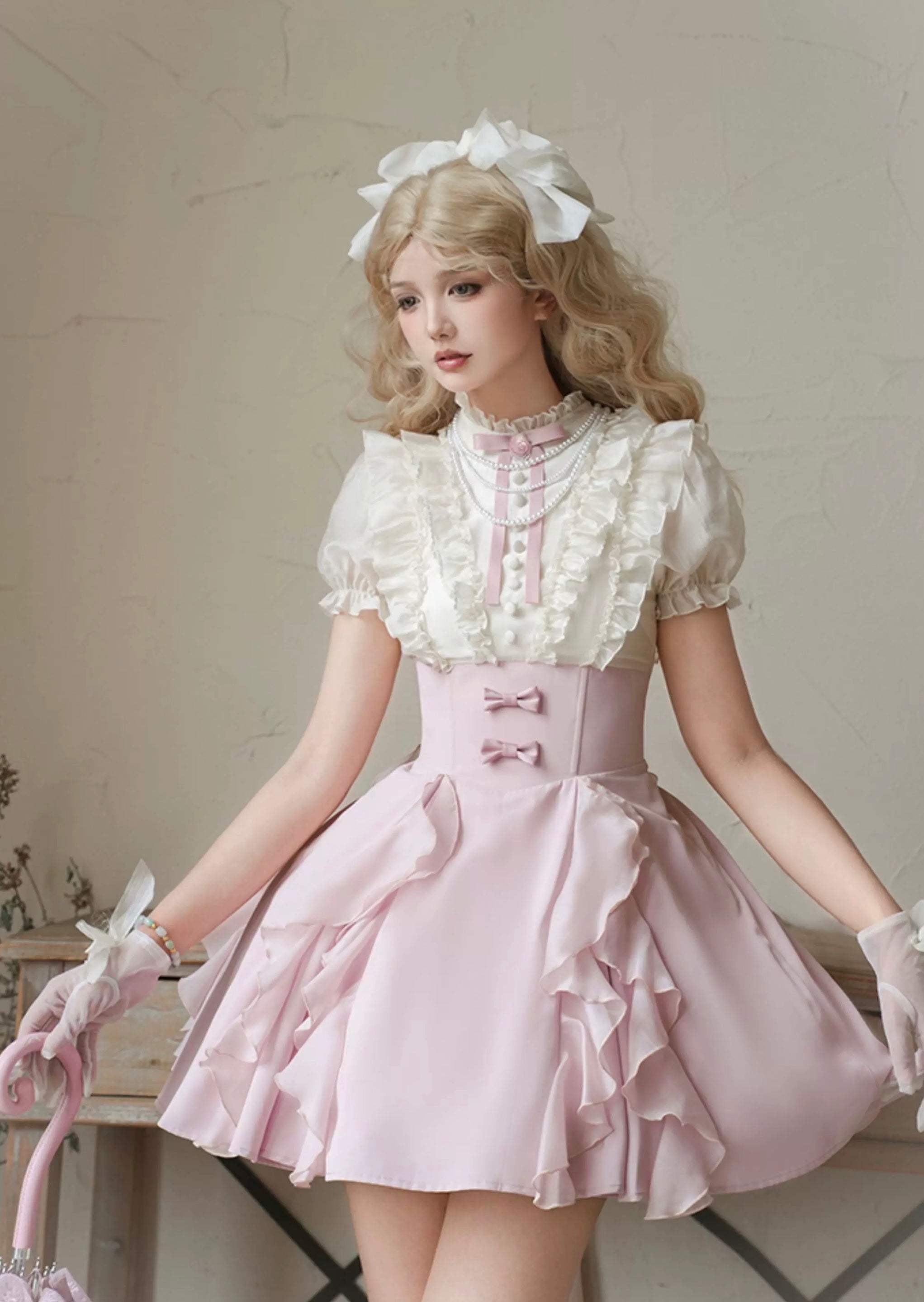 Gentle fishtail skirt suit  HA2976