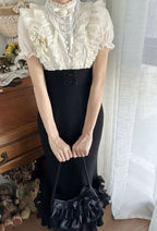 Gentle fishtail skirt suit  HA2976