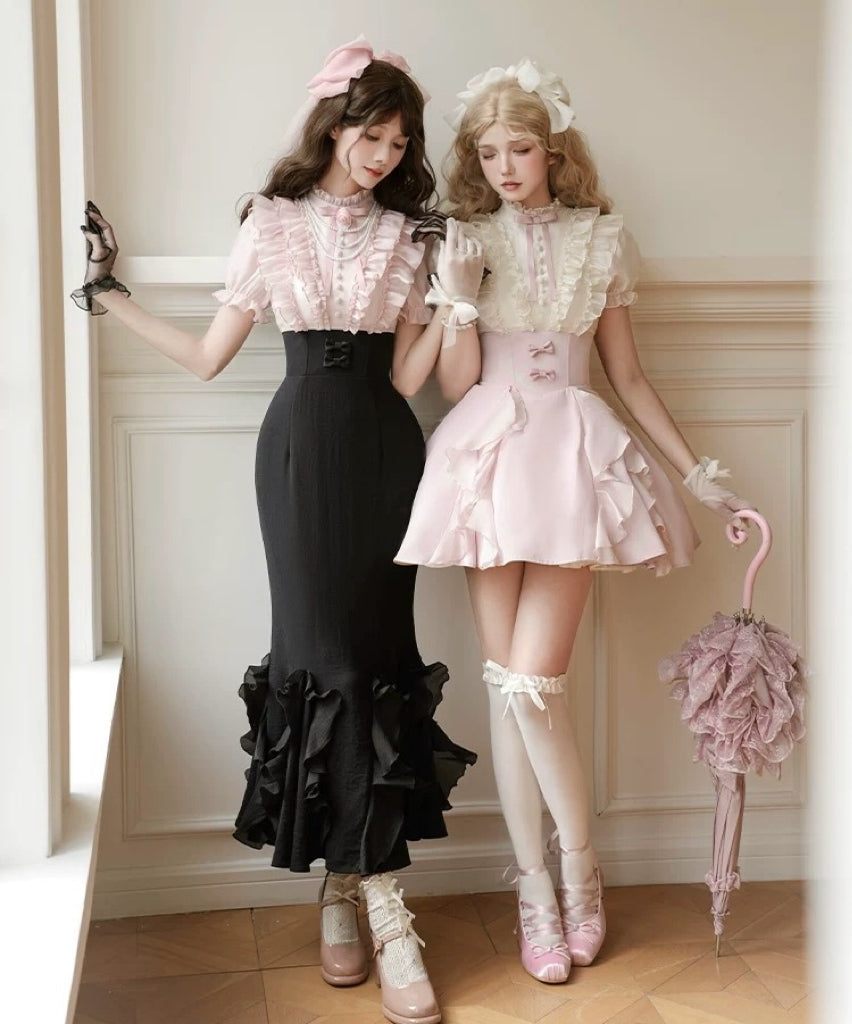 Gentle fishtail skirt suit  HA2976