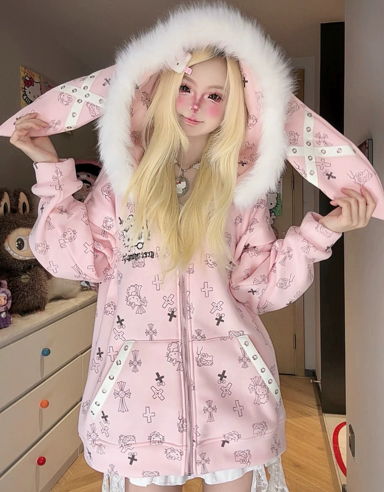 Cute bunny ears sweatshirt HA2979