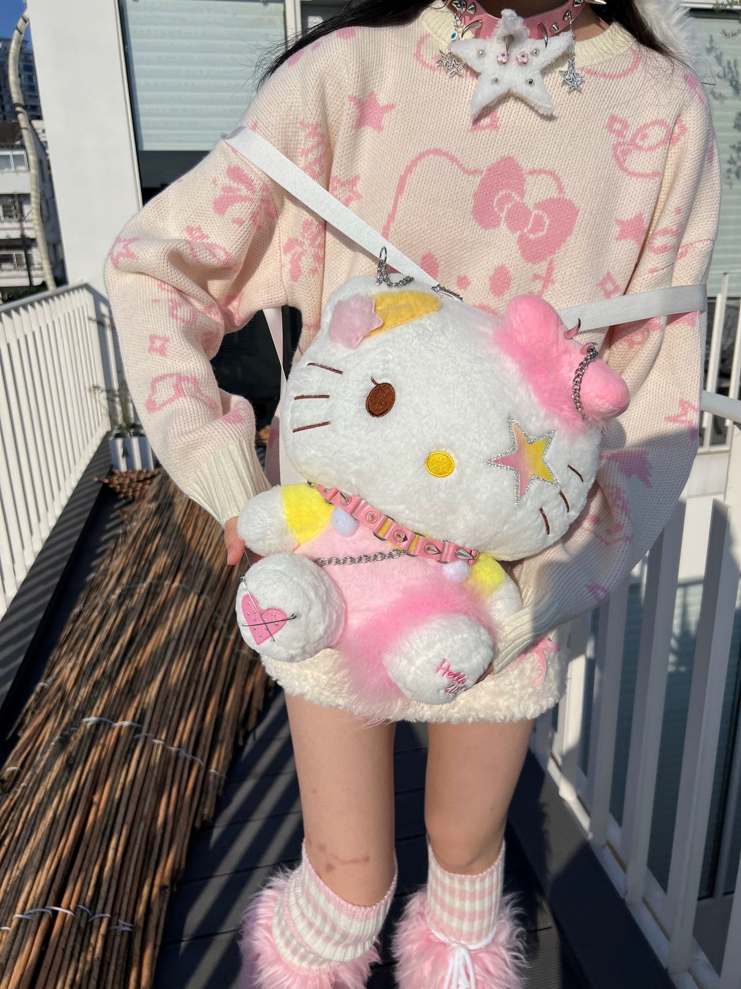 Cute Y2K plush backpack HA2410