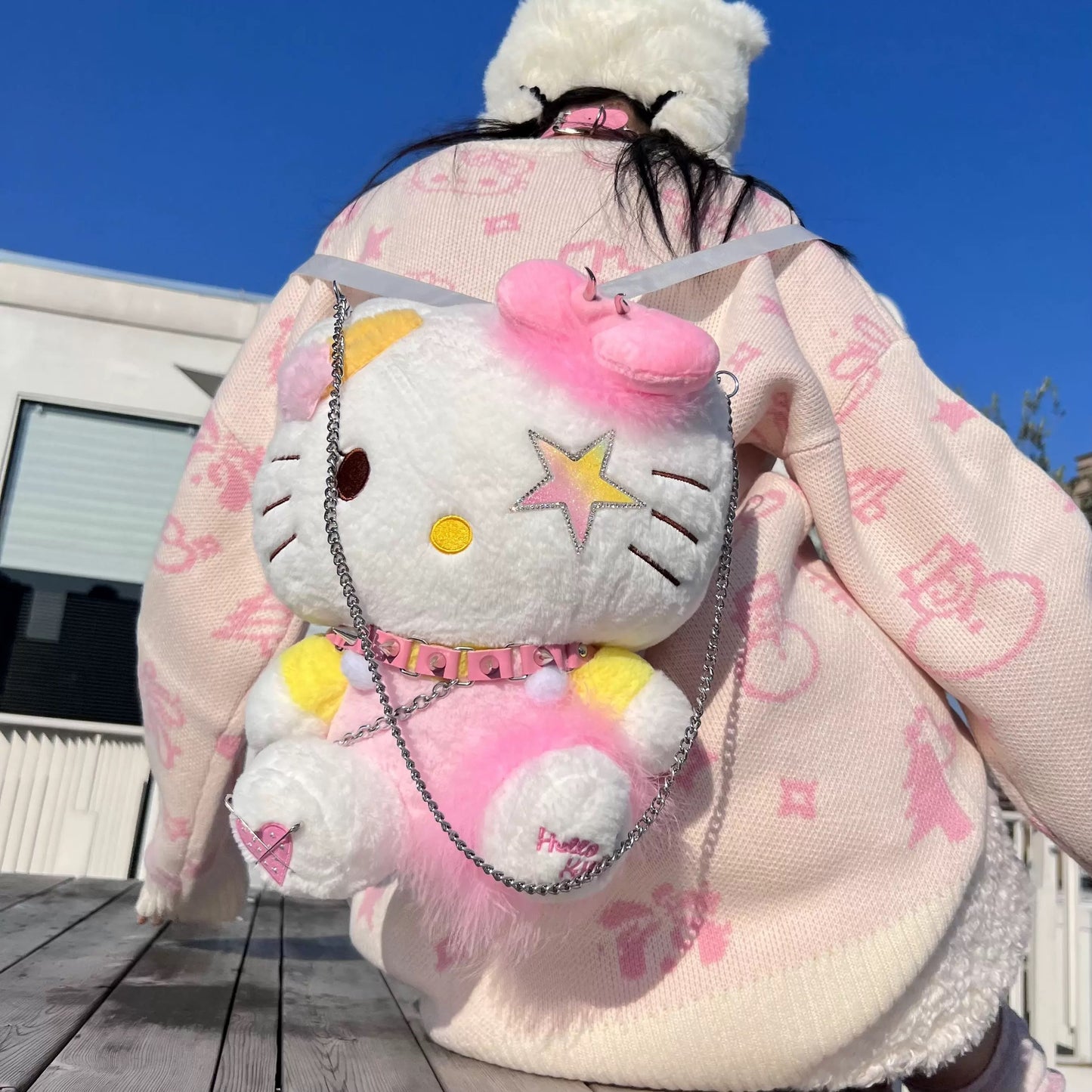 Cute Y2K plush backpack HA2410