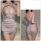 Ice silk mesh dress HA2846