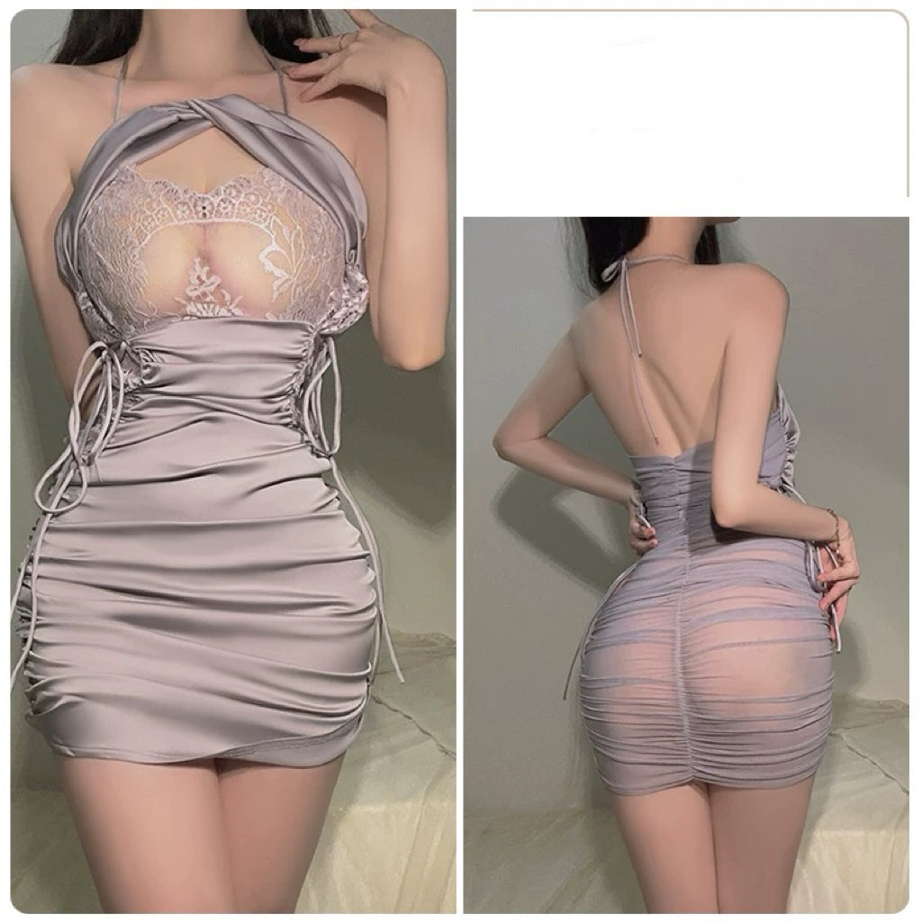 Ice silk mesh dress HA2846