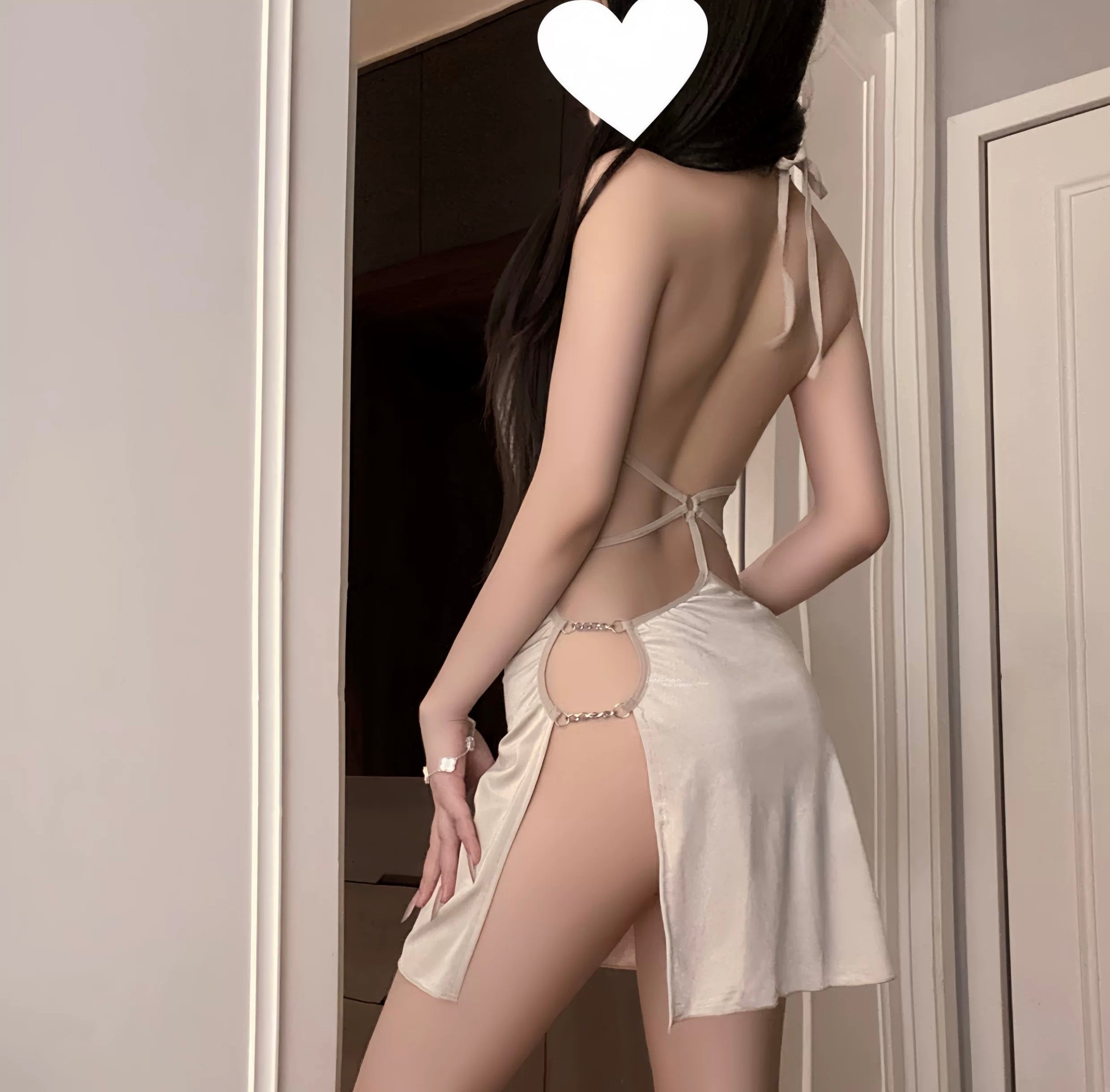 Halterneck suspender dress HA2886