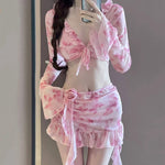 Floral pink bikini set HA2561