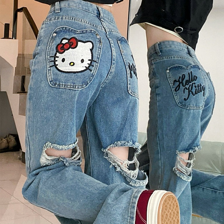 Cute ripped jeans HA2421