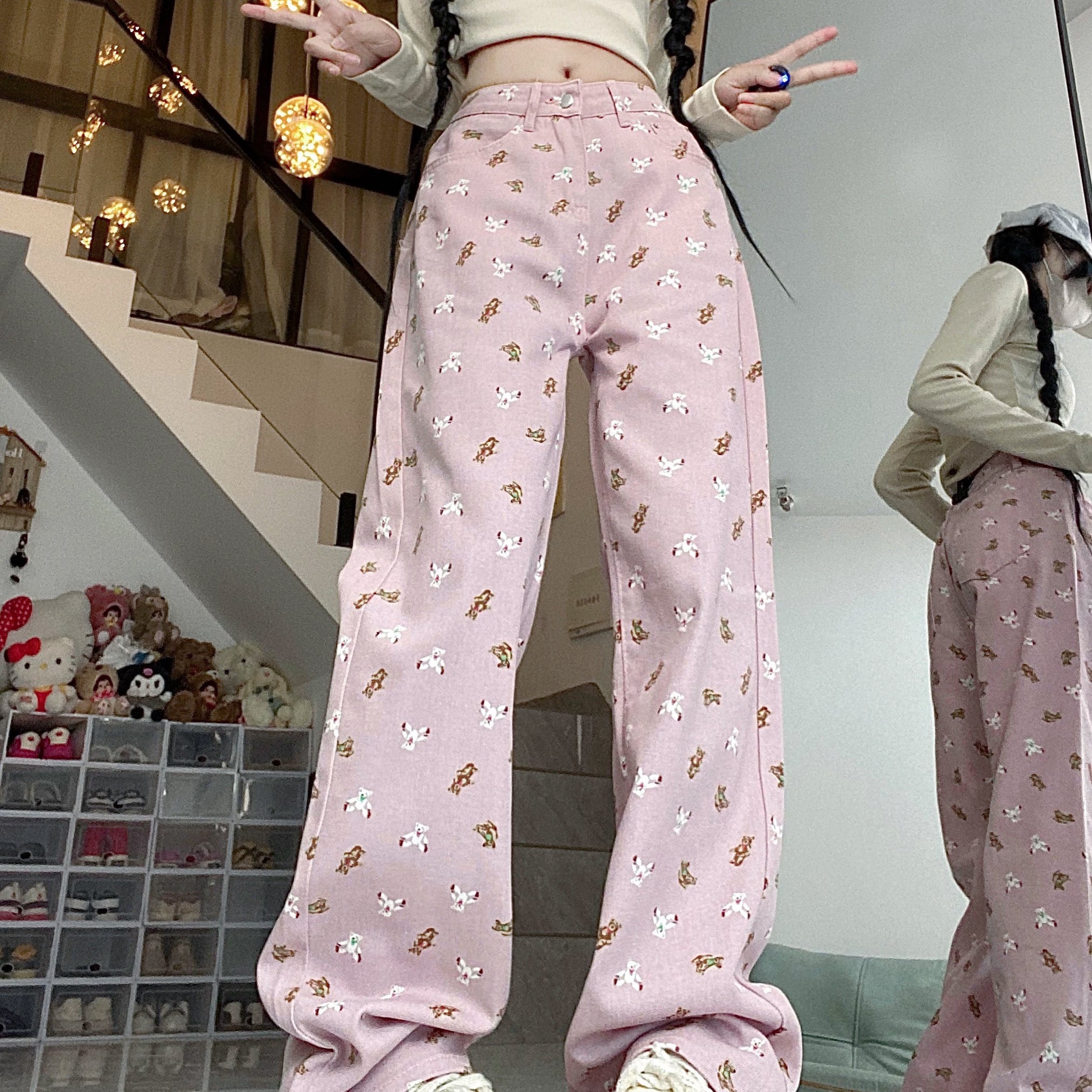 Pink bear jeans HA2422