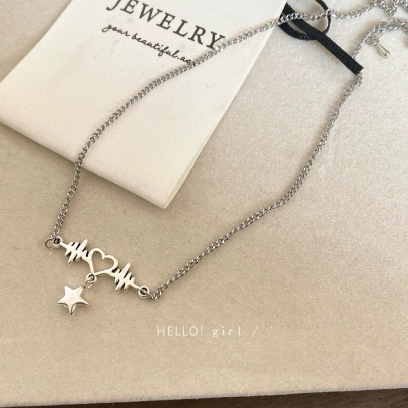White lace cross clavicle necklace HA2423