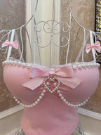 Bow Heart Pearl Tank Top HA2984