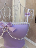 Bow Heart Pearl Tank Top HA2984