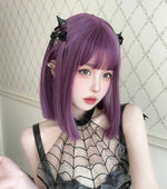 Purple short straight wig HA2566