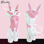 Pre-Sale Pink Bunny Hoodie Bodysuit Lingerie HA2937