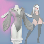 Chic Grey Bunny Ear Hoodie Bodysuit KO64
