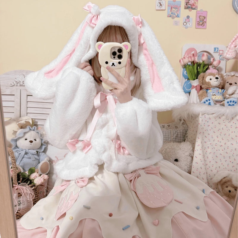 Cute rabbit ears plush coat HA2760