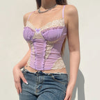 Purple lace camisole HA2444